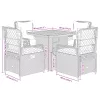  5 részes szürke polyrattan kerti étkezőgarnitúra párnával