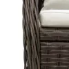  7 részes barna polyrattan kerti étkezőgarnitúra párnával