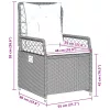  7 részes barna polyrattan kerti étkezőgarnitúra párnával