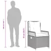  7 részes bézs polyrattan kerti étkezőgarnitúra párnákkal