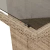  9 részes bézs polyrattan kerti étkezőgarnitúra párnákkal