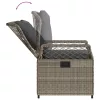  5 részes szürke polyrattan kerti étkezőgarnitúra párnával