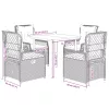  5 részes szürke polyrattan kerti étkezőgarnitúra párnával