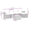  6 részes fekete polyrattan kerti ülőgarnitúra párnákkal