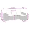  4 részes világosszürke polyrattan kerti ülőgarnitúra párnákkal
