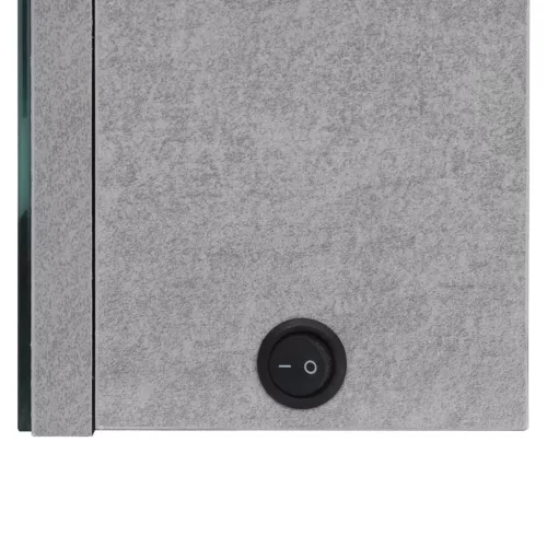  betonszürke LED-es tükrös fürdőszobaszekrény 50 x 14 x 60 cm