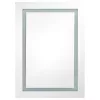  fényes fehér LED-es tükrös fürdőszobaszekrény 50 x 13 x 70 cm