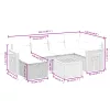 7 részes szürke polyrattan kerti ülőgarnitúra párnákkal