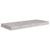  4 db betonszürke MDF lebegő fali polc 60 x 23,5 x 3,8 cm
