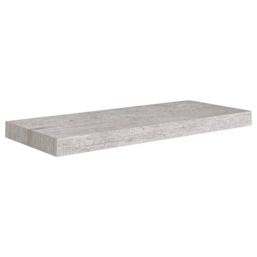  4 db betonszürke MDF lebegő fali polc 60 x 23,5 x 3,8 cm