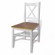 VID Fából készült asztal 4 db székkel barna-fehér színben
