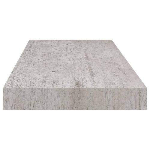  4 db betonszürke MDF lebegő fali polc 60 x 23,5 x 3,8 cm