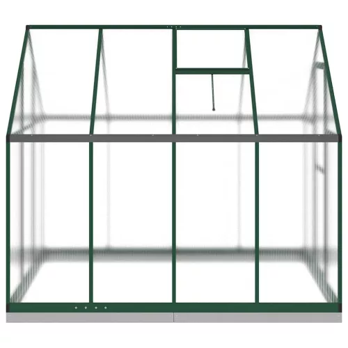  zöld alumínium melegház alapvázzal 224x169x202 cm