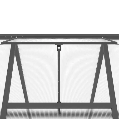  antracitszürke alumínium melegház alapvázzal 224x169x202 cm