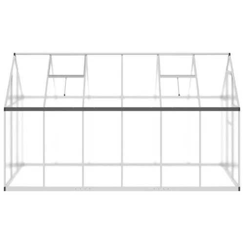  ezüstszínű alumínium melegház alapvázzal 334x169x195 cm