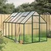  zöld alumínium melegház alapvázzal 334x169x195 cm