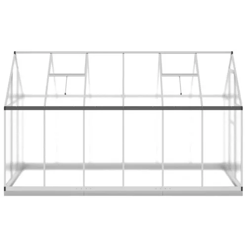  ezüstszínű alumínium melegház alapvázzal 334x169x202 cm