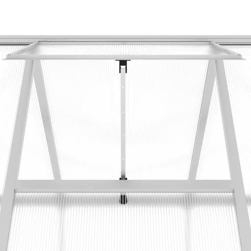  ezüstszínű alumínium melegház alapvázzal 334x169x202 cm