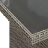  8 részes szürke polyrattan kerti ülőgarnitúra párnákkal