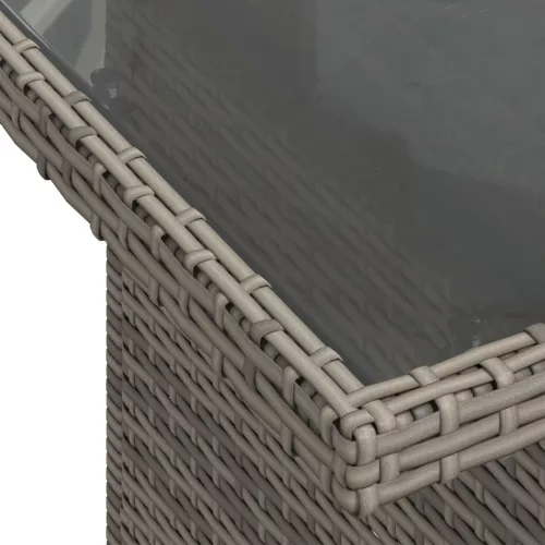  8 részes szürke polyrattan kerti ülőgarnitúra párnákkal