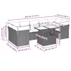  8 részes szürke polyrattan kerti ülőgarnitúra párnákkal