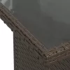  8 részes barna polyrattan kerti ülőgarnitúra párnákkal