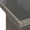  7 részes szürke polyrattan kerti ülőgarnitúra párnákkal