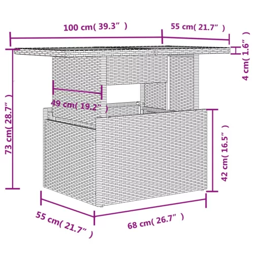  7 részes szürke polyrattan kerti ülőgarnitúra párnákkal