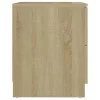  2 db sonoma tölgy színű szerelt fa éjjeliszekrény 40x40x50 cm