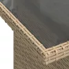  9 részes bézs polyrattan kerti ülőgarnitúra párnákkal