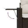 8 részes barna polyrattan kerti ülőgarnitúra párnákkal