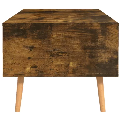  füstös tölgy színű szerelt fa dohányzóasztal 100 x 49,5 x 43 cm