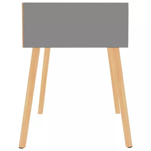  2 db szürke szerelt fa éjjeliszekrény 40 x 40 x 56 cm