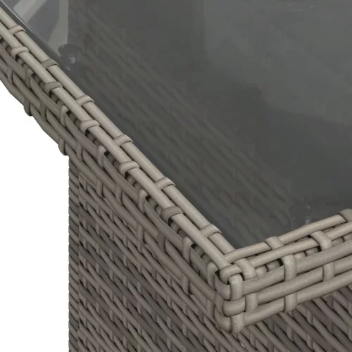  11 részes szürke polyrattan kerti ülőgarnitúra párnákkal