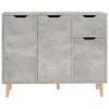  betonszürke szerelt fa tálalószekrény 90 x 30 x 72 cm