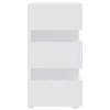  fehér szerelt fa LED-es éjjeliszekrény 45 x 35 x 67 cm