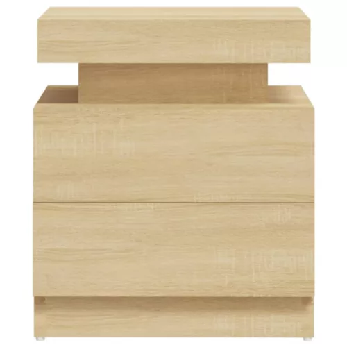  sonoma tölgy színű szerelt fa éjjeliszekrény 45 x 35 x 52 cm