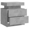  betonszürke szerelt fa éjjeliszekrény 45 x 35 x 52 cm