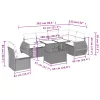  7 részes bézs polyrattan kerti ülőgarnitúra párnákkal