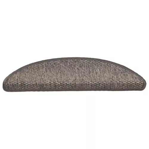  15 db szizál hatású barna bézs lépcsőszőnyeg 56 x 17 x 3 cm