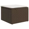  8 részes barna polyrattan kerti ülőgarnitúra párnákkal