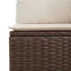  8 részes barna polyrattan kerti ülőgarnitúra párnákkal