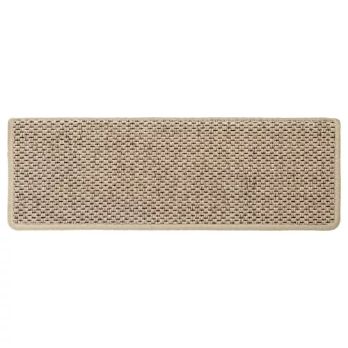  15 db szizál hatású homokszínű öntapadó lépcsőszőnyeg 65x21x4cm