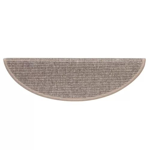  15 db sötétbézs öntapadó lépcsőszőnyeg 56x17x3 cm