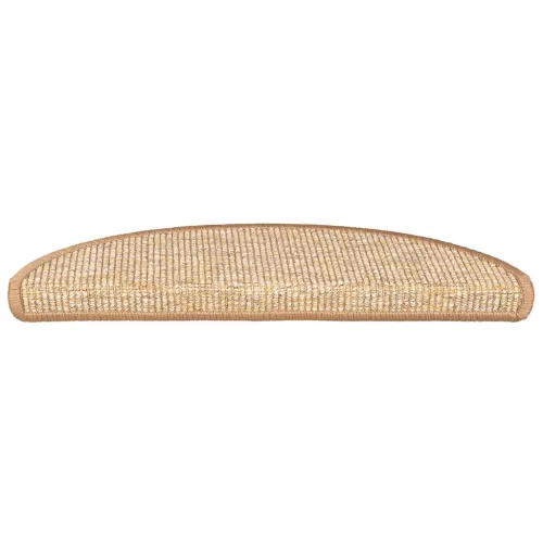  15 db világosbarna félkör alakú lépcsőszőnyeg 56 x 17 x 3 cm