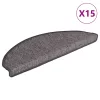  15 db bézs és szürke félkör alakú lépcsőszőnyeg 65 x 21 x 4 cm, nagy