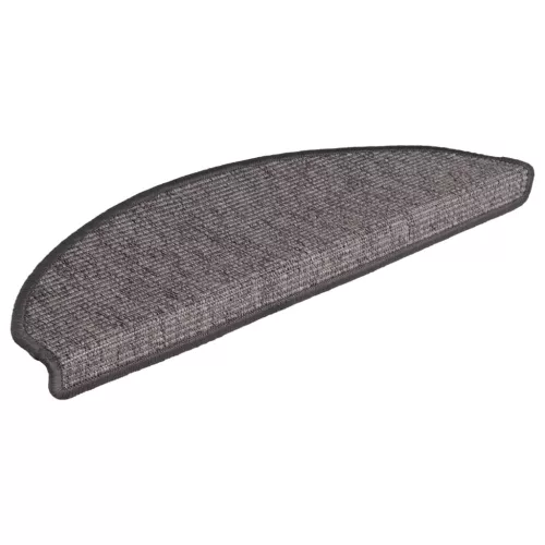  15 db bézs és szürke félkör alakú lépcsőszőnyeg 65 x 21 x 4 cm, nagy