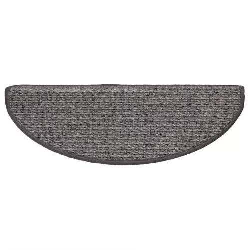  15 db bézs és szürke félkör alakú lépcsőszőnyeg 65 x 21 x 4 cm, nagy