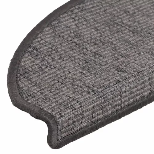  15 db bézs és szürke félkör alakú lépcsőszőnyeg 65 x 21 x 4 cm, nagy