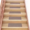  15 db öntapadós lépcsőszőnyeg 60 x 25 cm világosbarna téglalap alakú